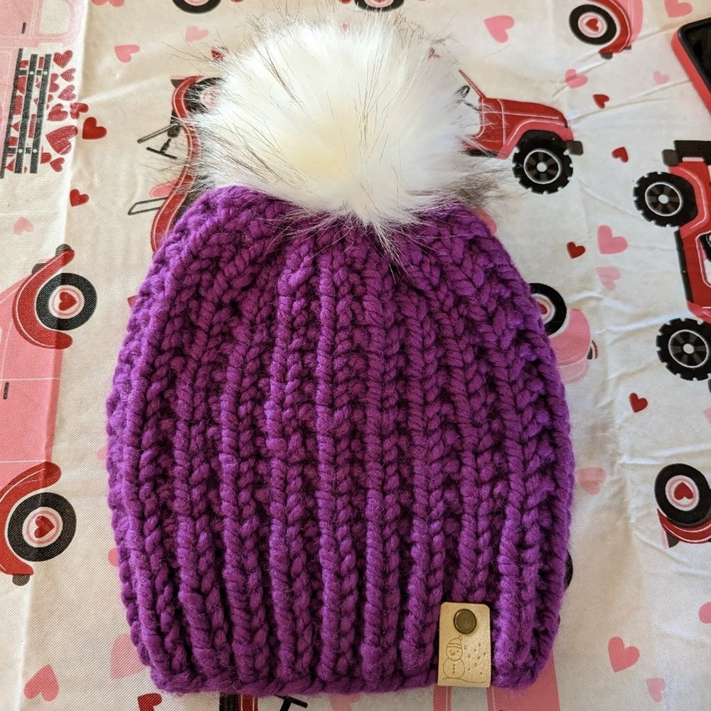 Purple Handmade Winter Hat